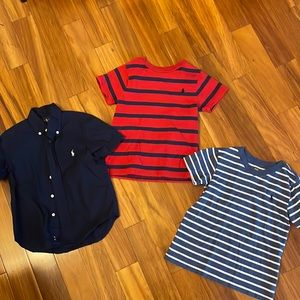 Bundle of three boys Ralph Lauren 4T tops